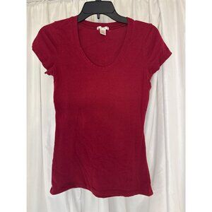 Bozzolo Red Womens Medium Cotton Fitted T-Shirt